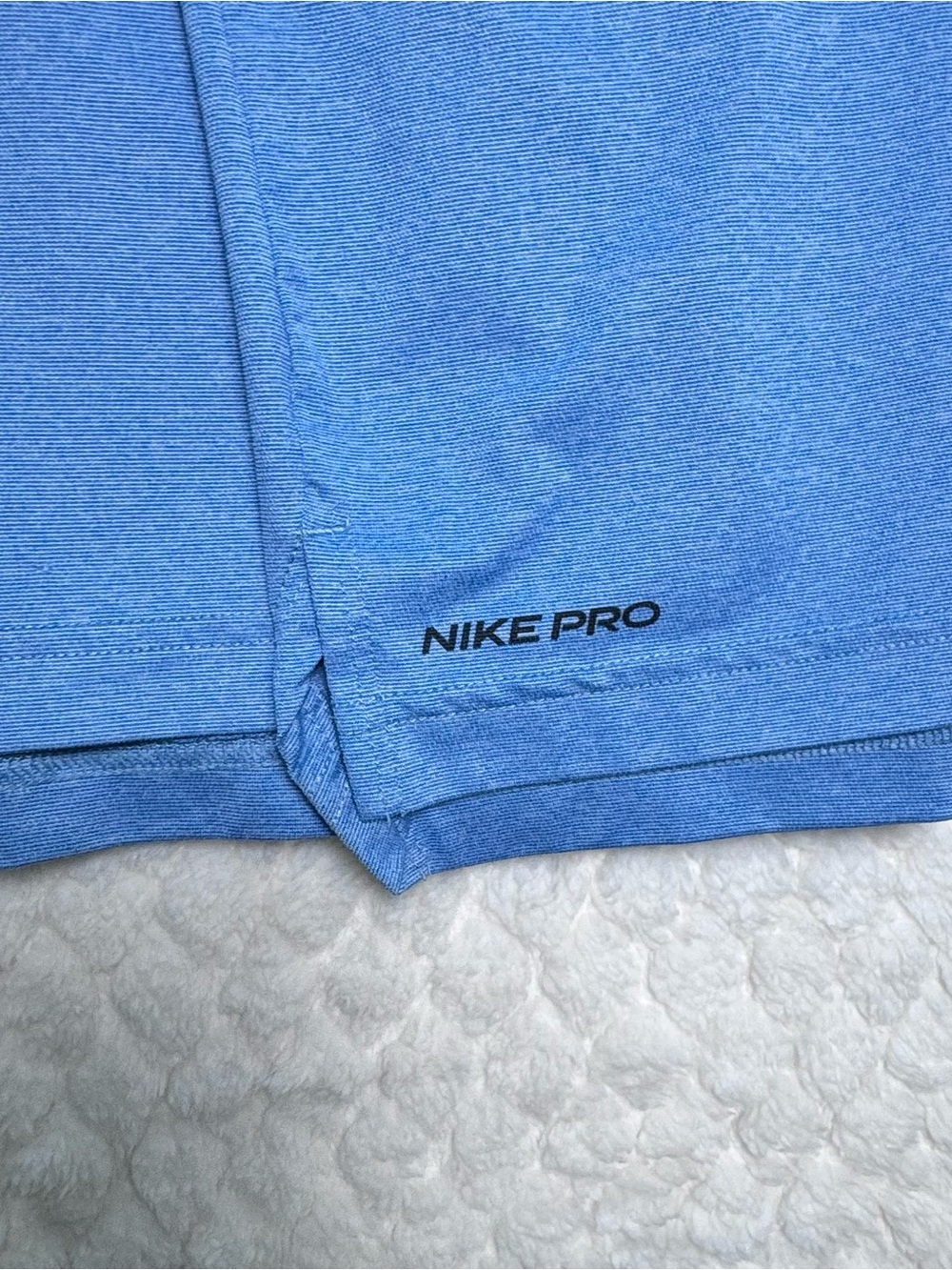 Nike Pro Dri-FIT Blue Athletic Training Shirt Men’s Large - Picture 4 of 6